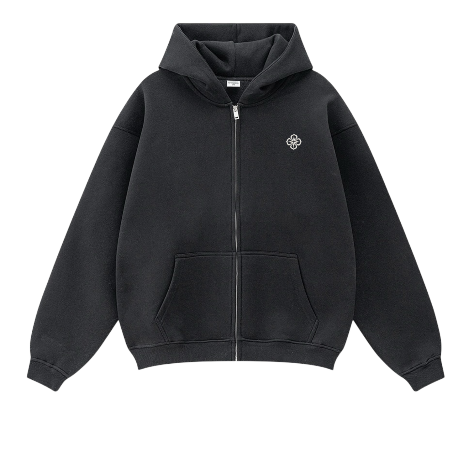 Weißer Logo-Zip-Up