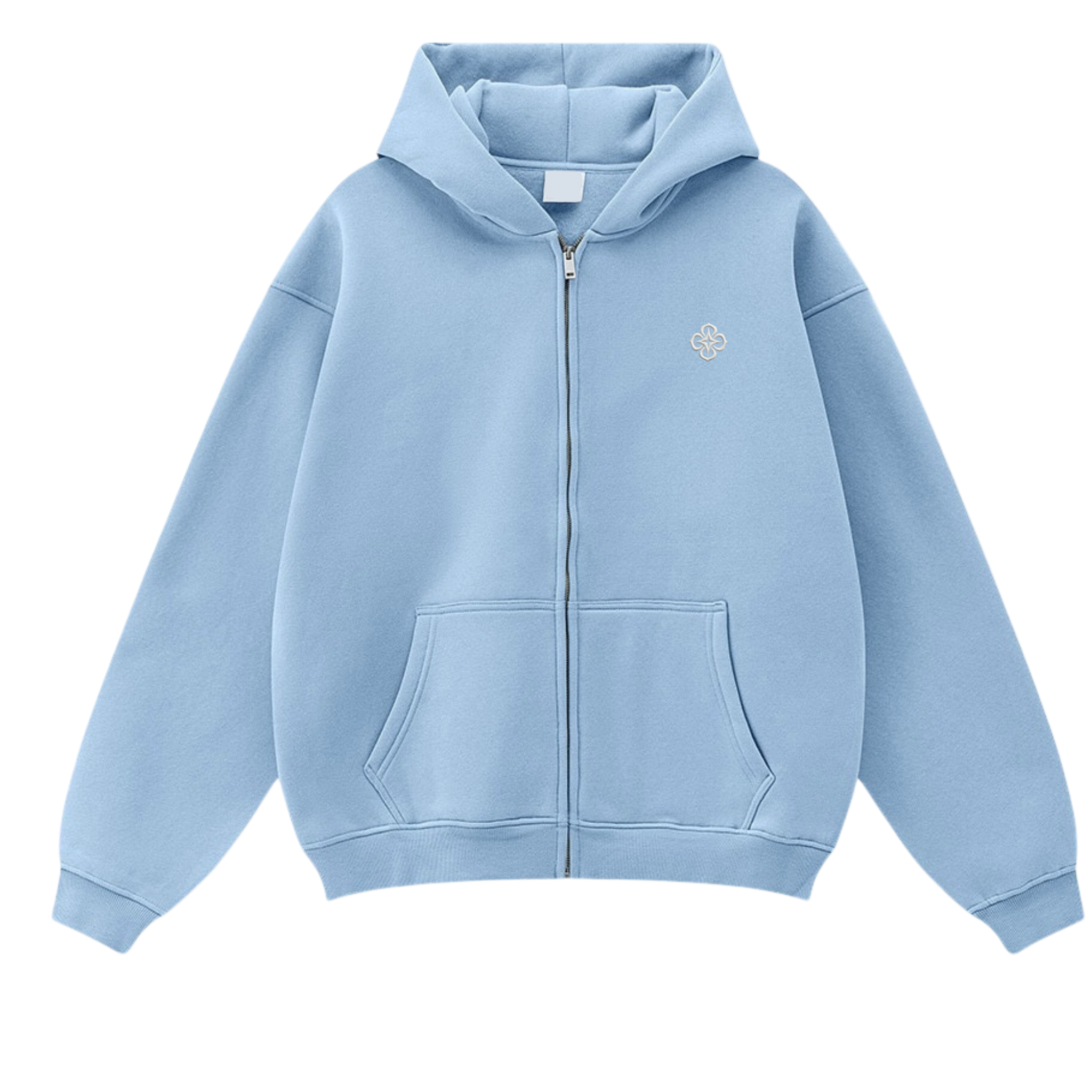 MEDIUM BLUE LOGO ZIP-UP
